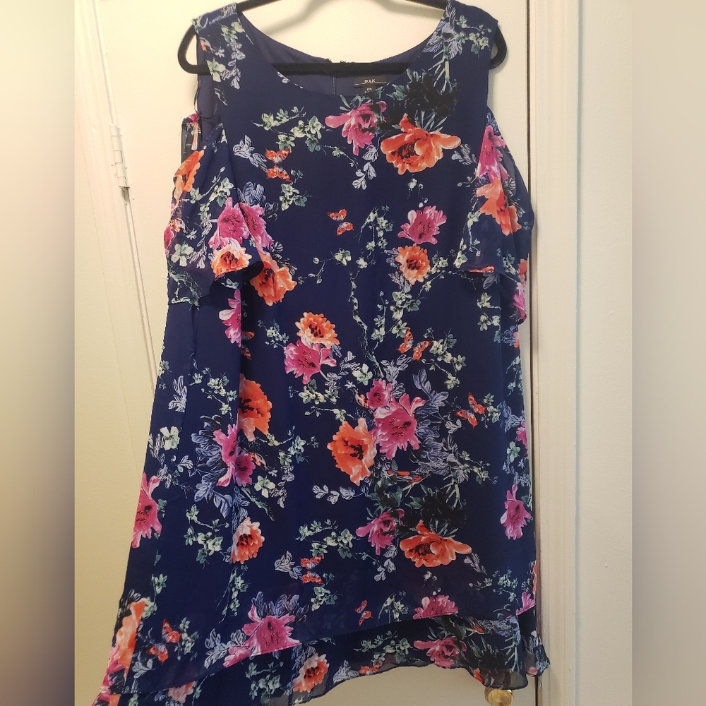 Cold Shoulder Floral Dress